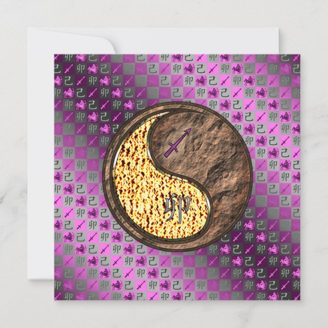 Sagittarius & Earth Rabbit Card (Front)