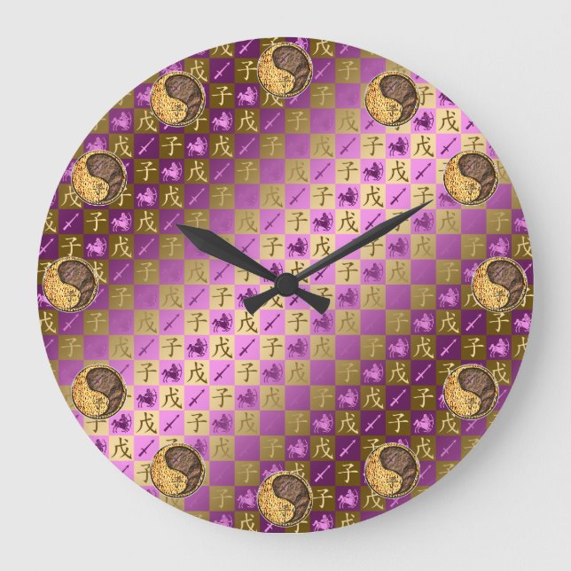 Sagittarius & Earth Rat Large Clock (Front)
