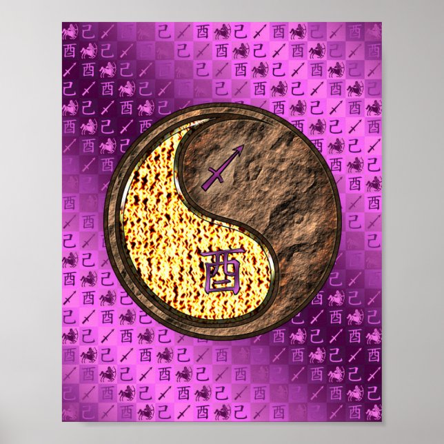 Sagittarius & Earth Rooster Poster (Front)