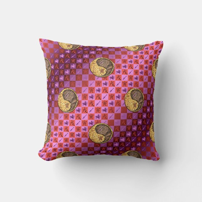 Sagittarius & Earth Tiger Cushion (Front)
