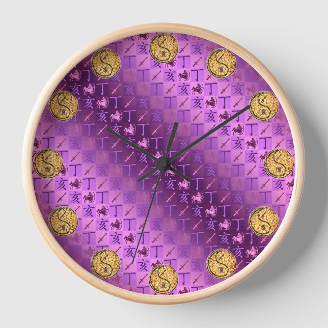 Sagittarius & Fire Boar Clock (Front)