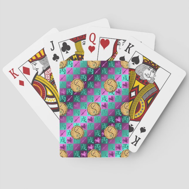 Sagittarius & Fire Dog Playing Cards (Back)