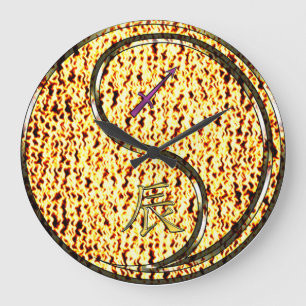 Sagittarius & Fire Dragon Large Clock