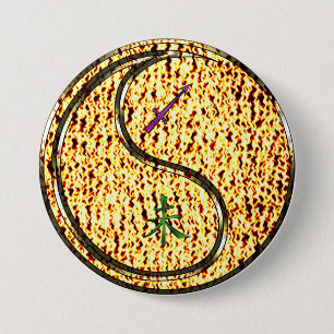 Sagittarius & Fire Goat 7.5 Cm Round Badge