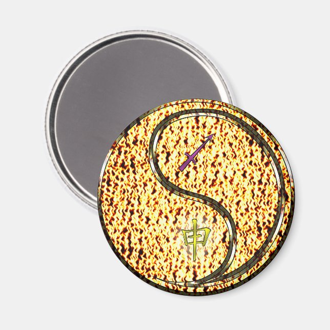 Sagittarius & Fire Monkey Magnet (Front/Back)