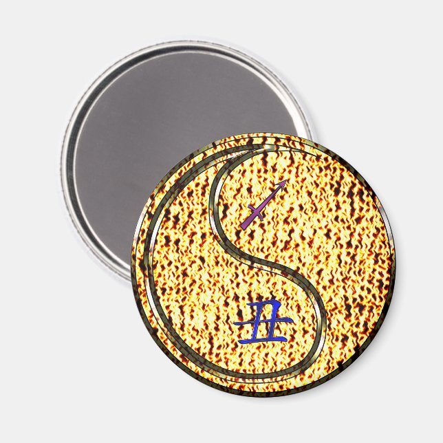 Sagittarius & Fire Ox Magnet (Front/Back)