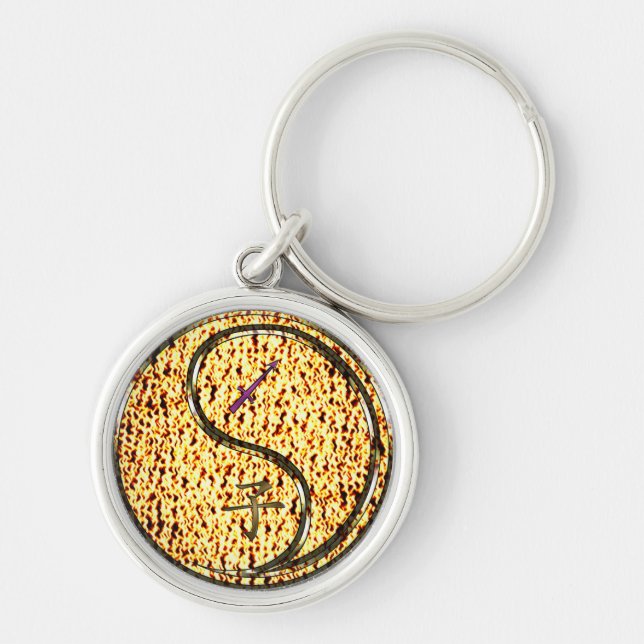 Sagittarius & Fire Rat Key Ring (Front)