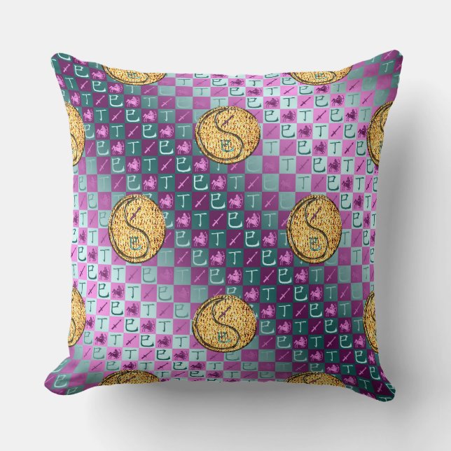 Sagittarius & Fire Snake Cushion (Front)