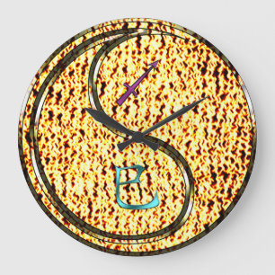 Sagittarius & Fire Snake Large Clock