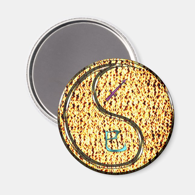 Sagittarius & Fire Snake Magnet (Front/Back)