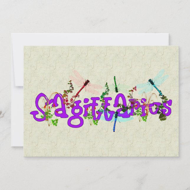 Sagittarius Flowers Invitation (Front)