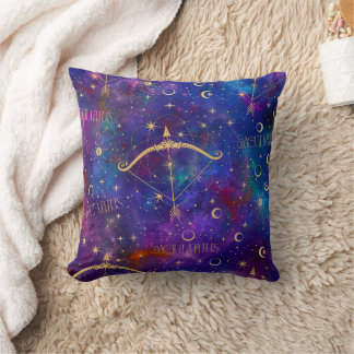 Sagittarius Galaxy Throw Pillow