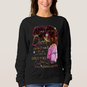 Sagittarius Girl Birthday Melanin Afro Queen For B Sweatshirt