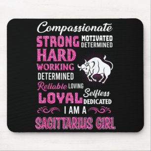 Sagittarius Girl Birthday Shirts Funny November Mouse Mat