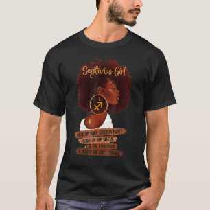Sagittarius Girl For Black Women Melanin Afro Que T-Shirt