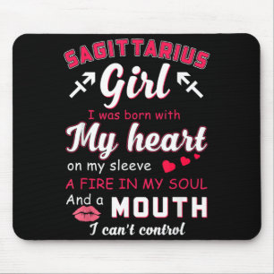 Sagittarius Girl Funny Quote With Zodiac Sign Mouse Mat