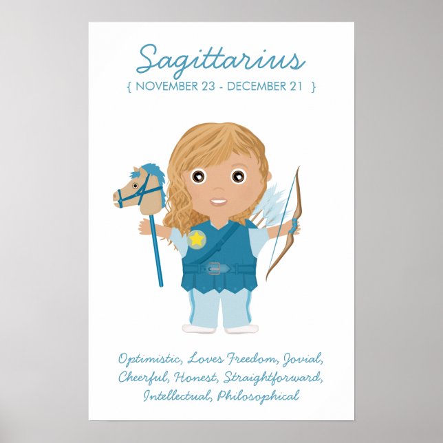 Sagittarius - Girl Horoscope Poster (Front)