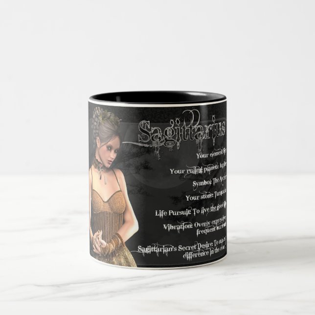 Sagittarius Gothic Female Zodiac Mug (Center)