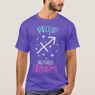 Sagittarius Grandma Proud Grandma Zodiac Symbol Ne T-Shirt
