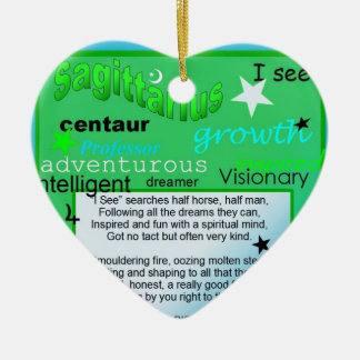 SAGITTARIUS GREETING CERAMIC TREE DECORATION