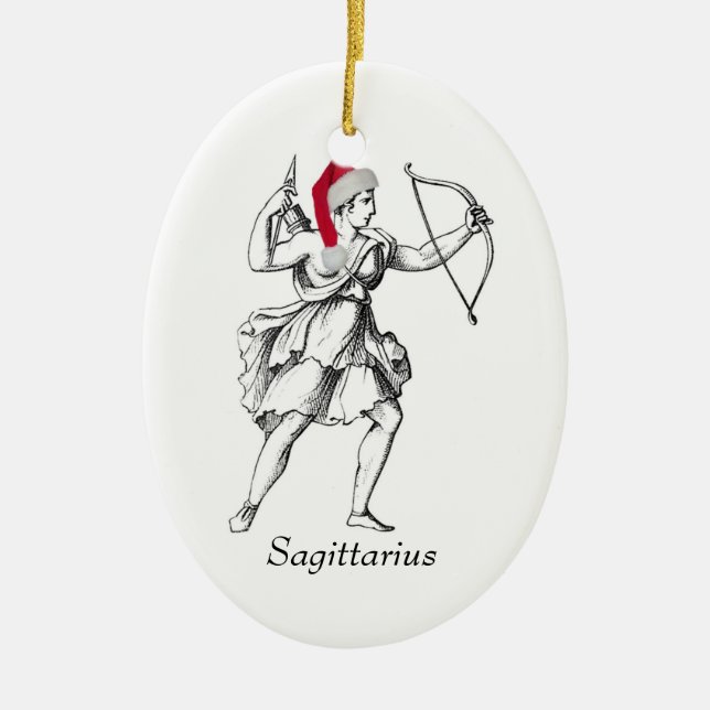Sagittarius Holiday Ornament (Front)