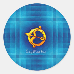 sagittarius horoscope classic round sticker