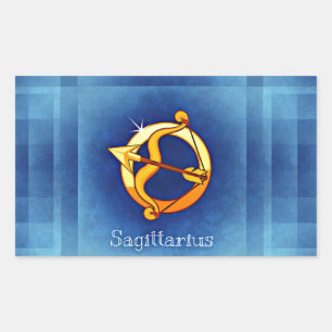 sagittarius horoscope rectangular sticker