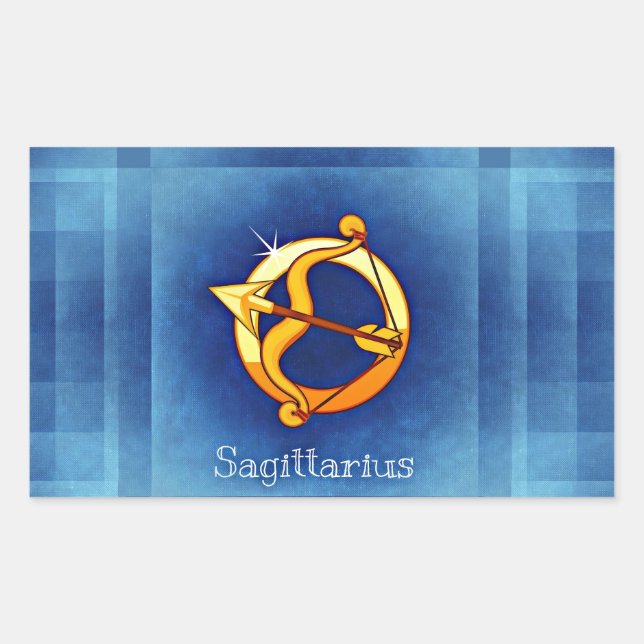 sagittarius horoscope rectangular sticker (Front)