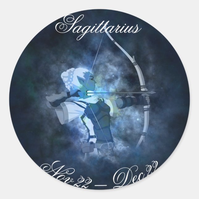 Sagittarius Horoscope Zodiac Astrology Sticker (Front)
