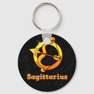 Sagittarius illustration key ring