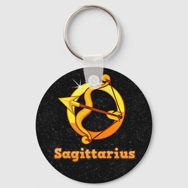 Sagittarius illustration key ring (Front)