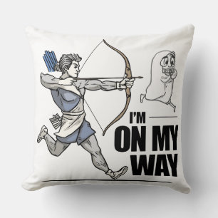 Sagittarius Im On My Way Funny Archer Zodiac Cushion