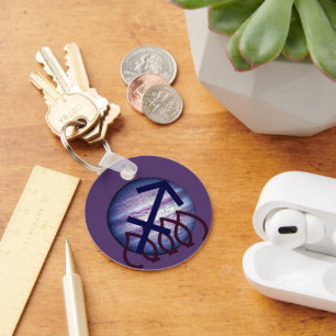 Sagittarius Key Ring