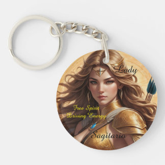 Sagittarius Lady Keychain
