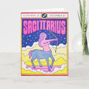 Sagittarius Letterpress Card