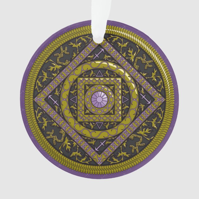 Sagittarius Mandala Acrylic Ornament (Front)