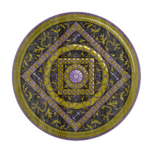 Sagittarius Mandala Glass Cutting Board
