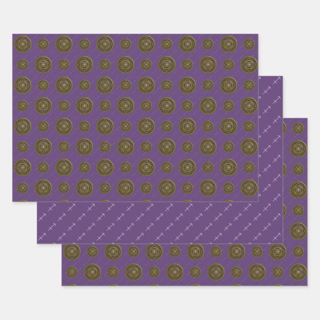 Sagittarius Mandala Wrapping Paper Set (Set)