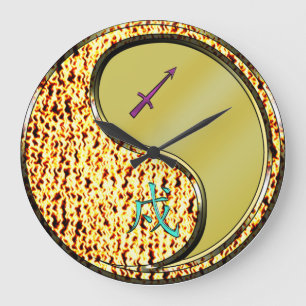 Sagittarius & Metal Dog Large Clock