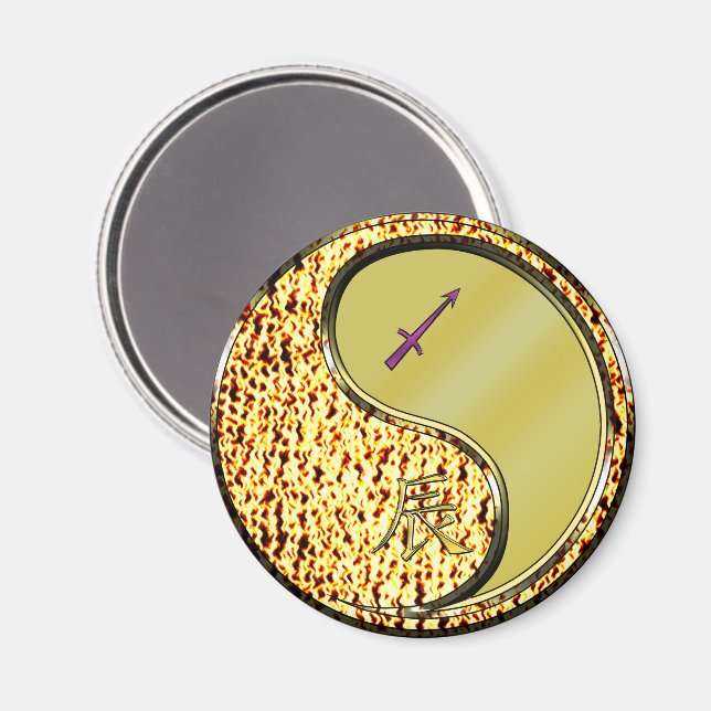 Sagittarius & Metal Dragon Magnet (Front/Back)