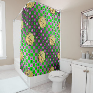 Sagittarius & Metal Goat Shower Curtain
