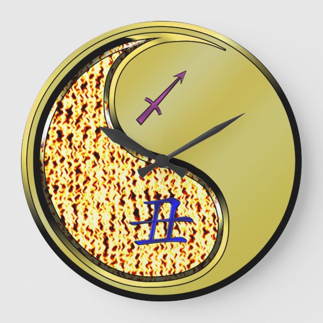 Sagittarius & Metal Ox Large Clock (Front)