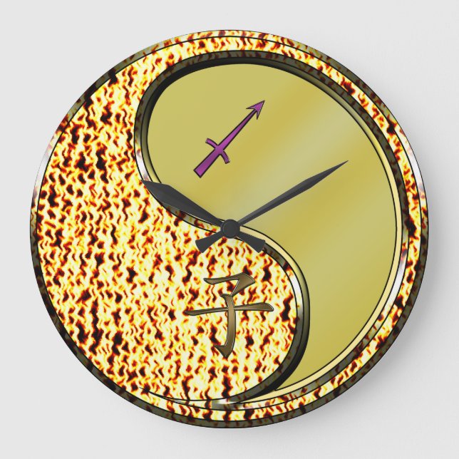 Sagittarius & Metal Rat Large Clock (Front)