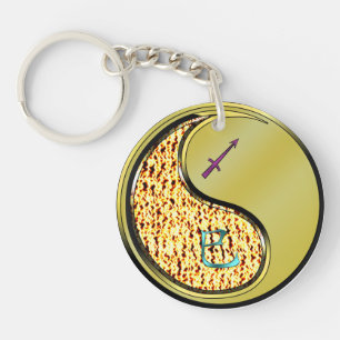 Sagittarius & Metal Snake Key Ring