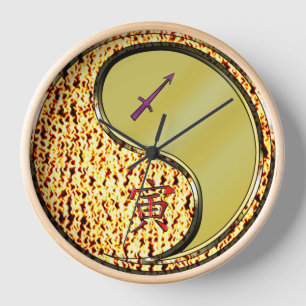 Sagittarius & Metal Tiger Clock