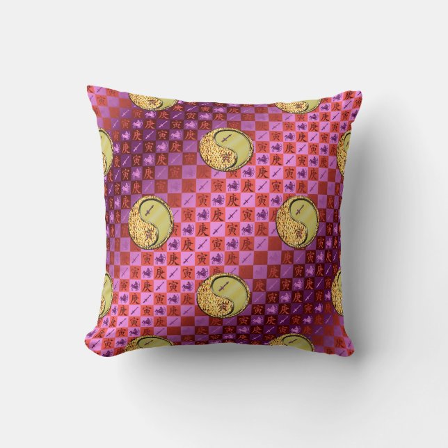 Sagittarius & Metal Tiger Cushion (Front)