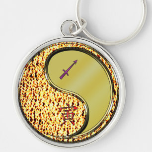 Sagittarius & Metal Tiger Keychain