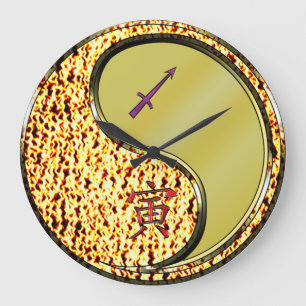 Sagittarius & Metal Tiger Large Clock