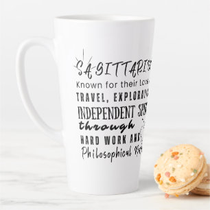 Sagittarius Motivational Quotes Zodiac Sign  Latte Mug