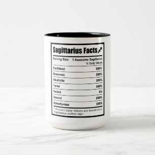 Sagittarius Nutrition Facts  Two-Tone Coffee Mug